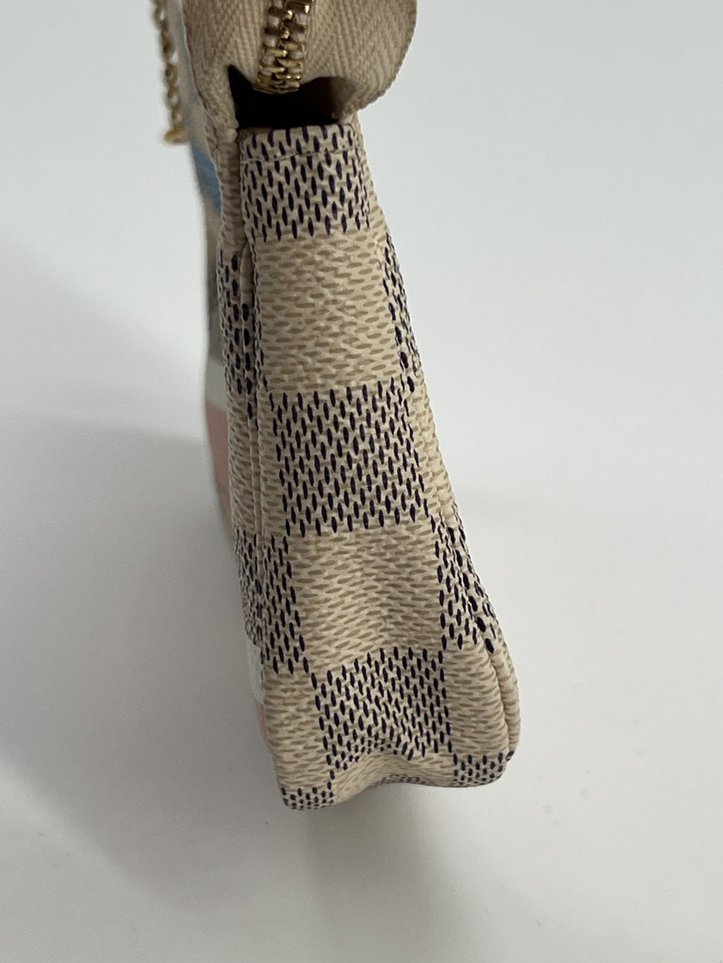 Louis Vuitton Mini Pochette Damien Azur Canvas Xmas Birds Bag — view 6