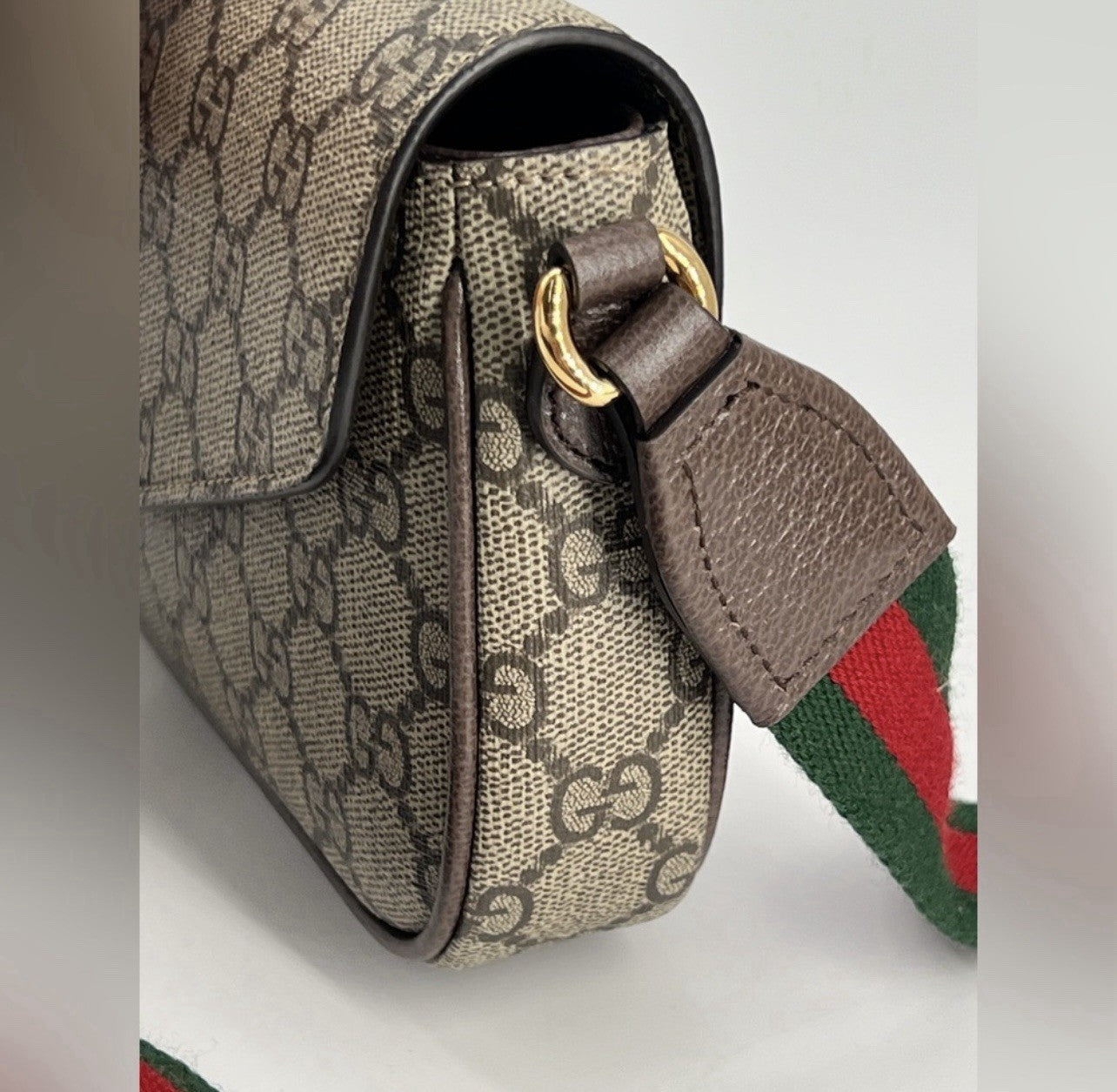 Gucci Ophidia Mini Bag GG Supreme Canvas Web Stripe Crossbody Bag — view 5