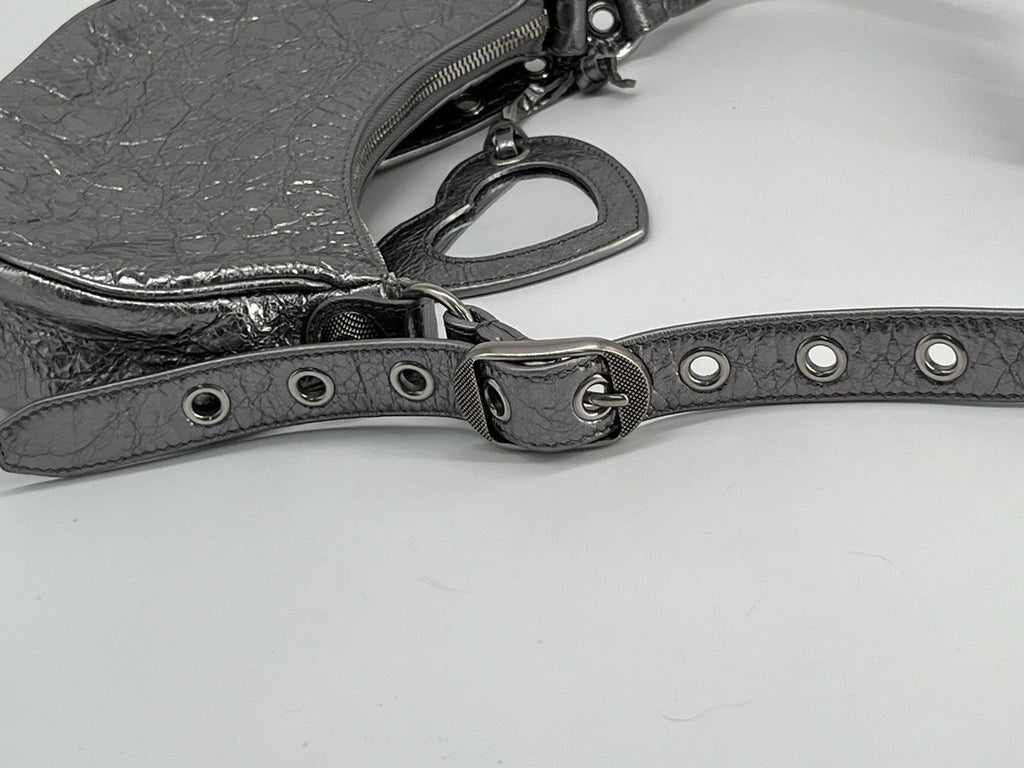 Balenciaga Le Cagole  Silver Leather Shoulder bag P235399670 — view 6