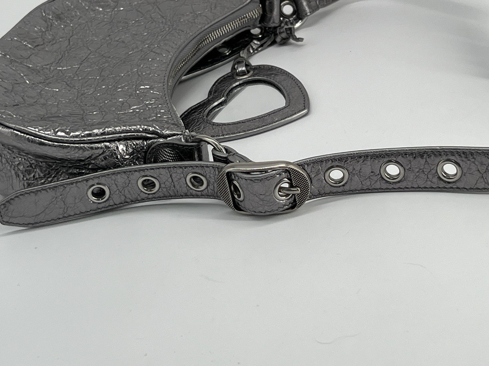 Balenciaga Le Cagole  Silver Leather Shoulder bag P235399670 — view 6