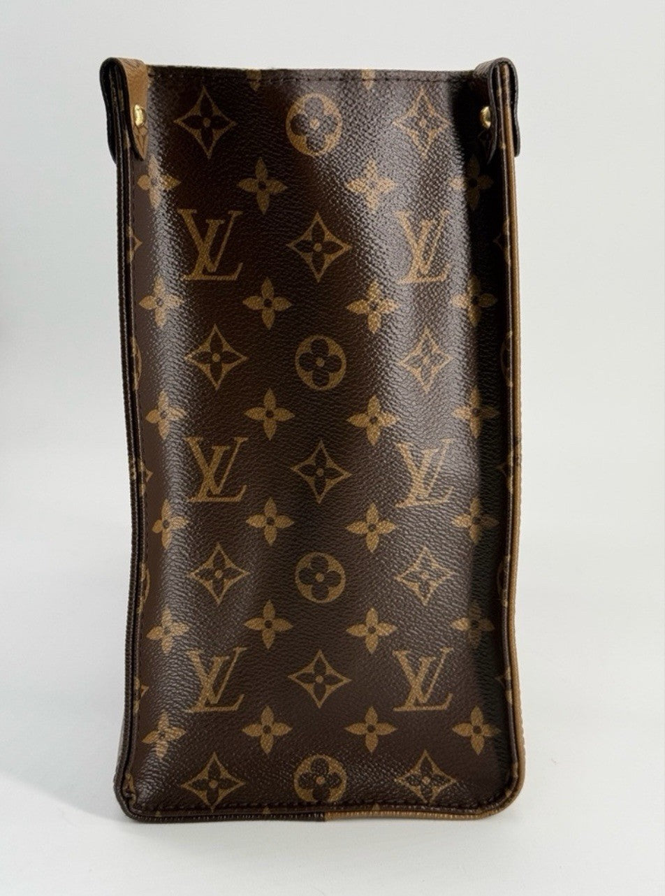 Louis Vuitton On The Go Tote MM Brown Monogram Reverse Leather Bag — view 6