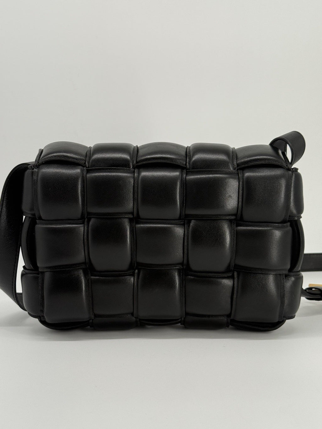 Bottega Veneta Intrecciato Padded Cassette Black Leather Shoulder Bag — view 7