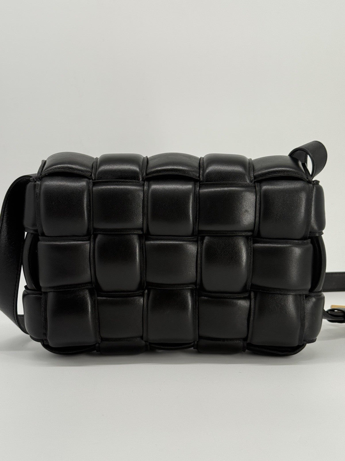 Bottega Veneta Intrecciato Padded Cassette Black Leather Shoulder Bag — view 7