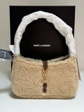 Saint Laurent Le 5 A 7 Mini Shearling Handbag NWT — view 1
