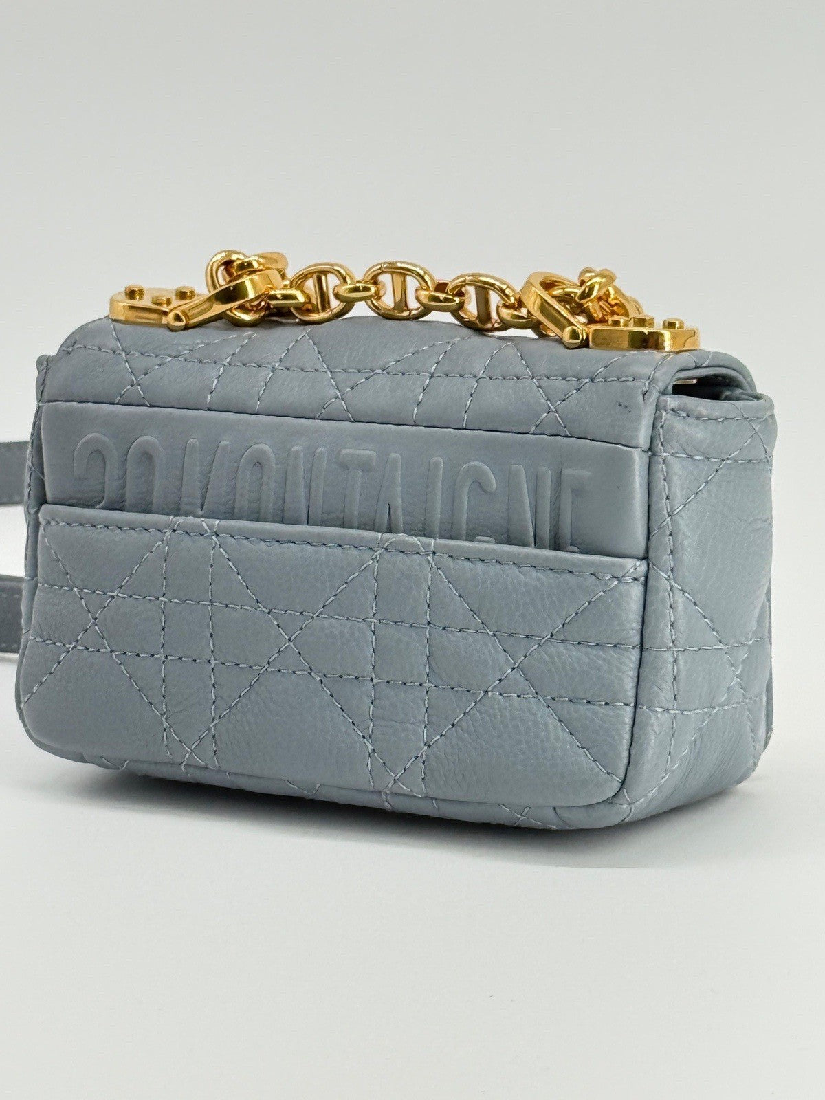 Dior Micro Dior Caro Shouder Bag Gray Leather — view 5