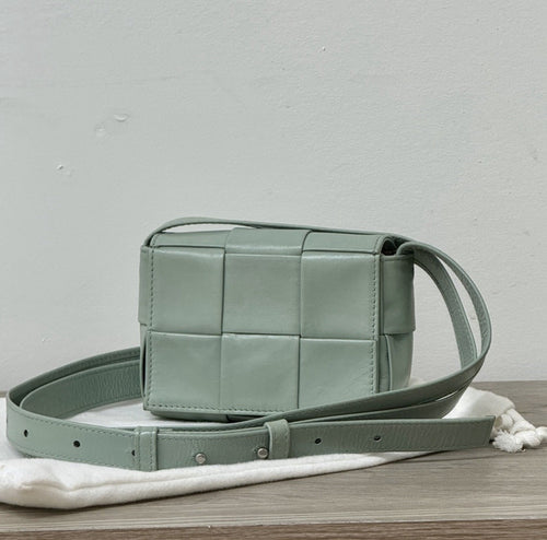 Bottega Veneta Grinkled Lambskin Intrecciato Extra Mini Cassette Crossbody Bag — view 2