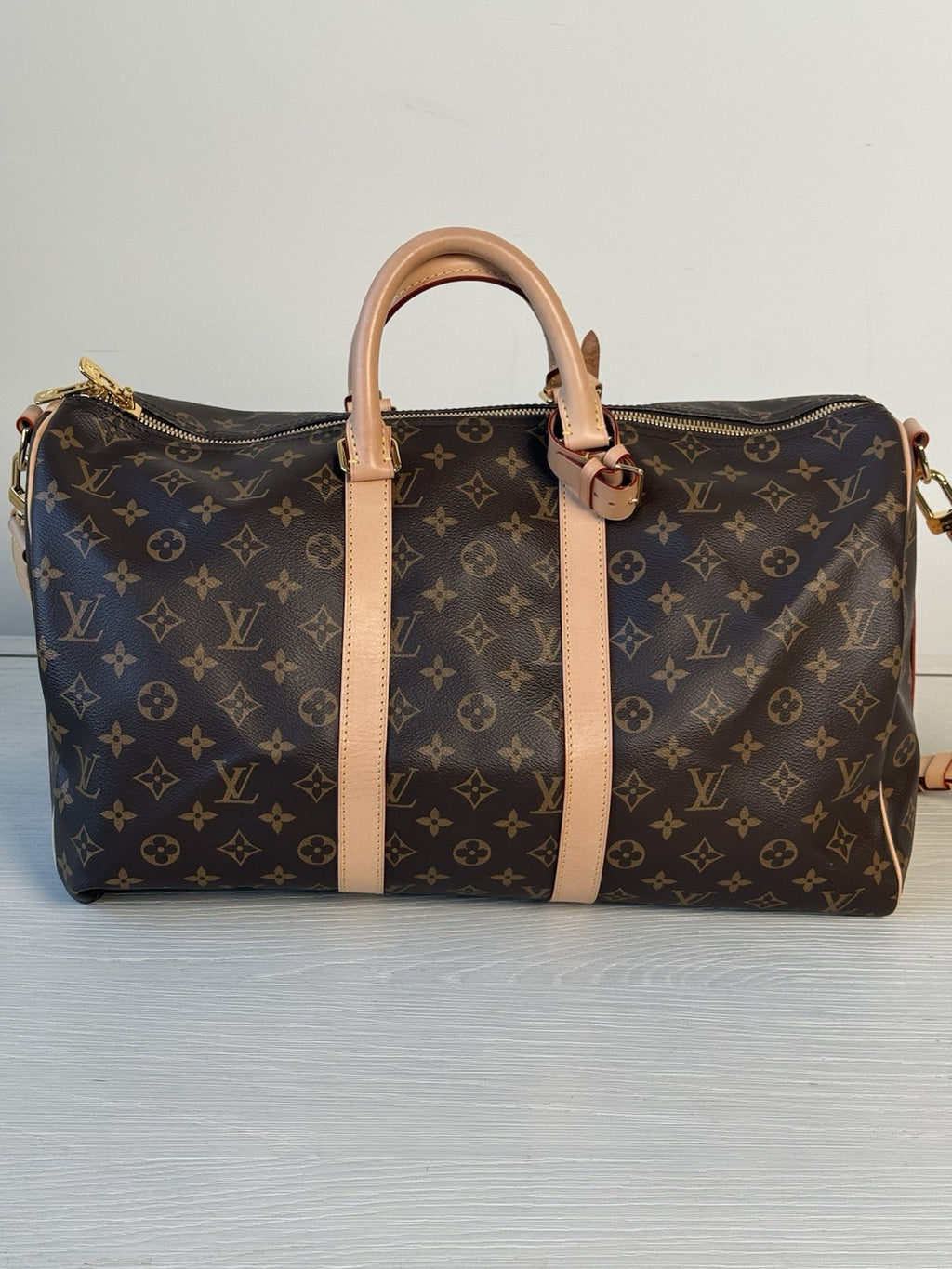 Louis Vuitton Keepall Bandouliere Duffle 45 Brown Canvas Bag — view 6