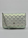 Chanel Wallet On Chain Metallic Lambskin Leather Crossbody Bag — view 1