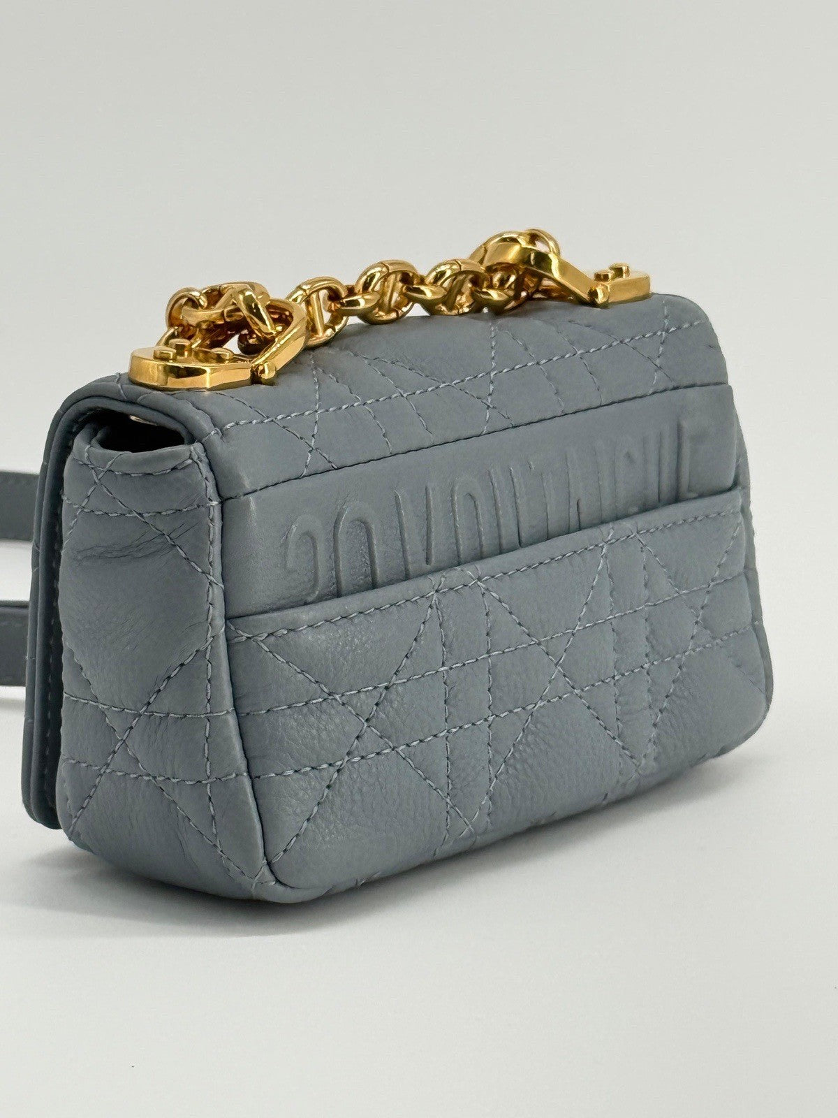 Dior Micro Dior Caro Shouder Bag Gray Leather — view 6