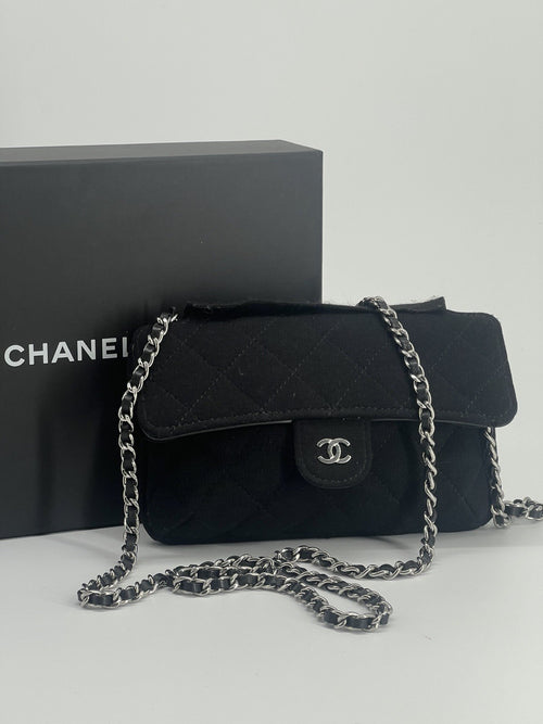 Chanel Black Quilted Foldable Tote Chain Bag — view 1