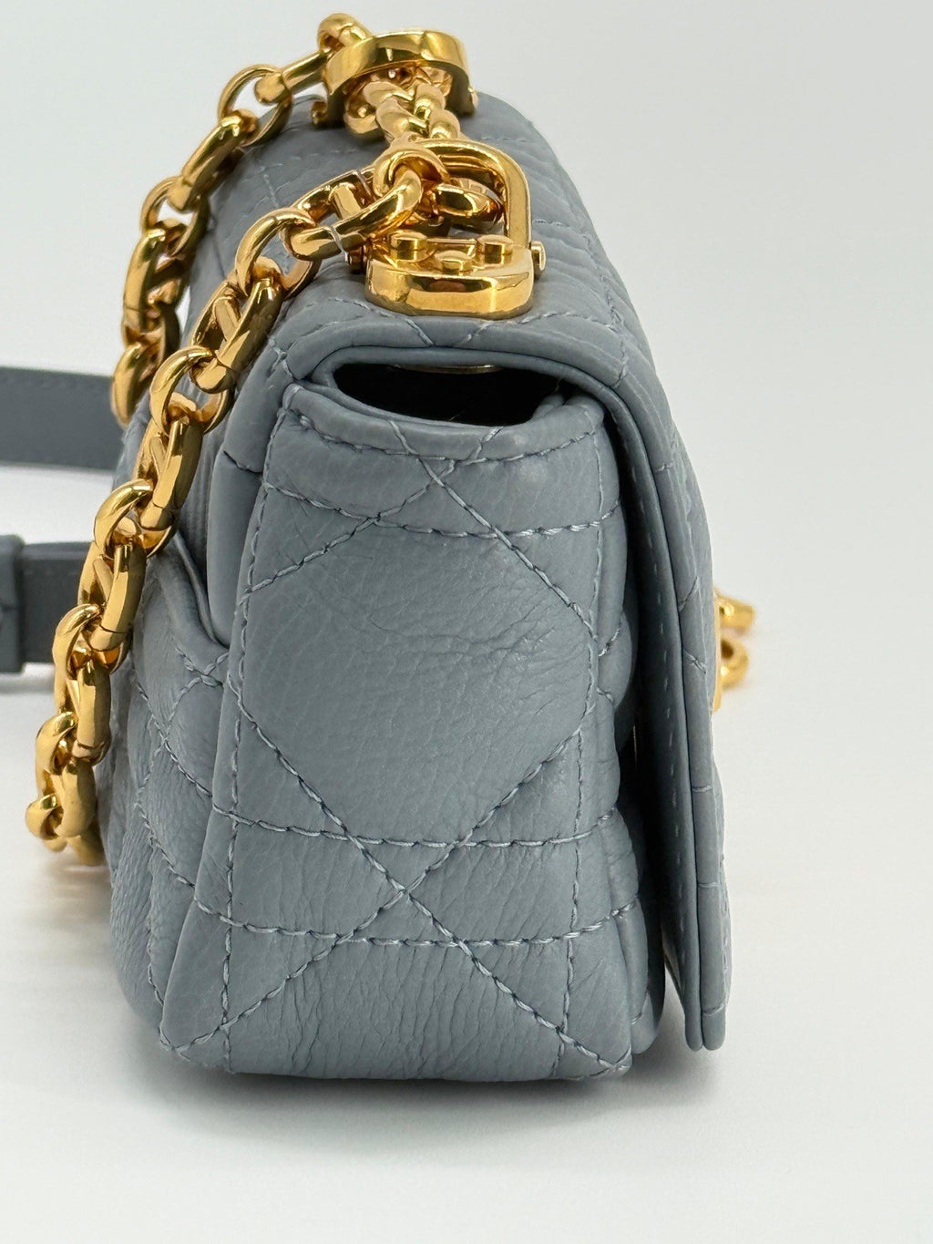 Dior Micro Dior Caro Shouder Bag Gray Leather — view 2