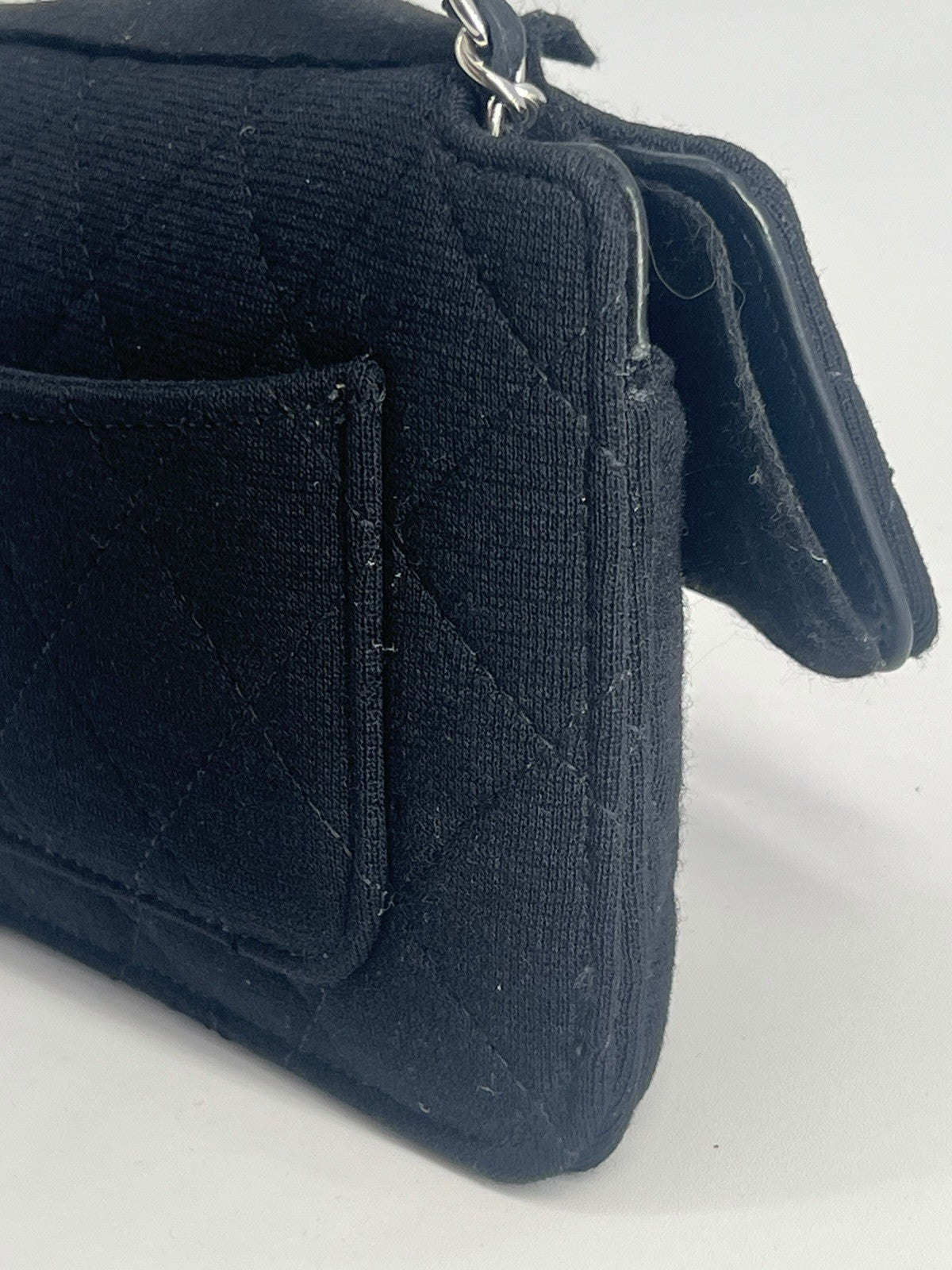 Chanel Black Quilted Foldable Tote Chain Bag — view 6
