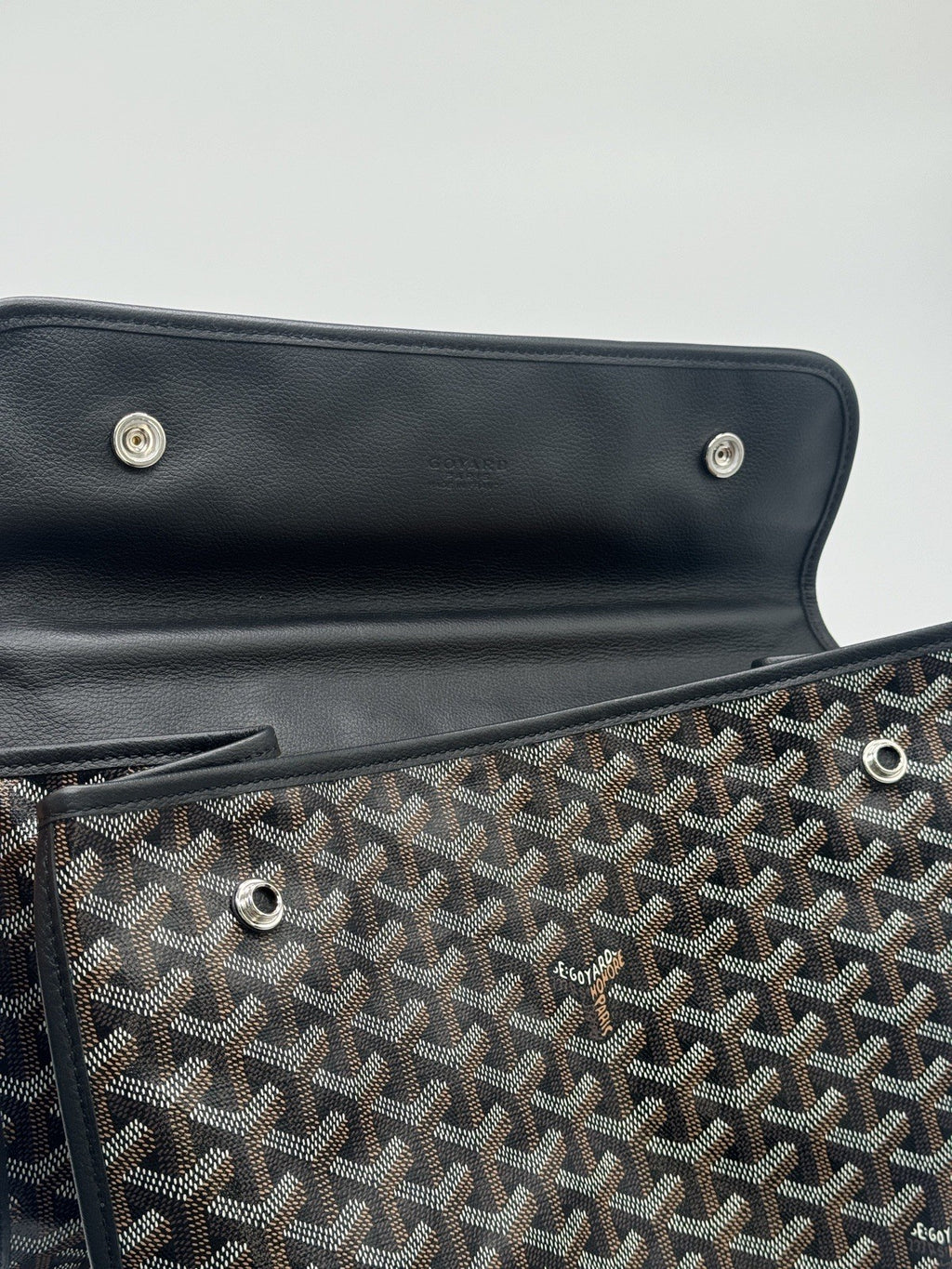 Goyard Saint Leger Backpack Black Monogram Canvas — view 5