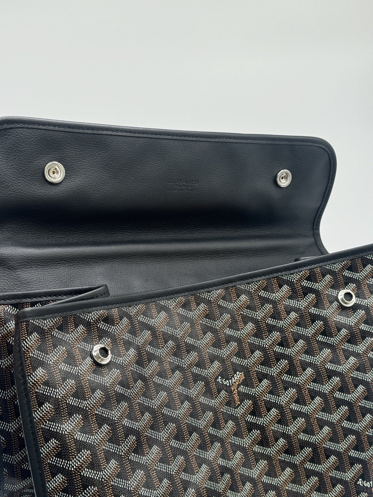 Goyard Saint Leger Backpack Black Monogram Canvas — view 5