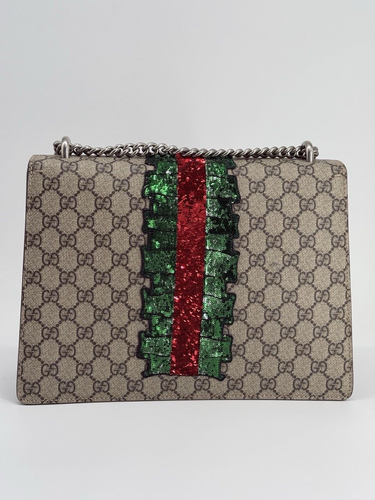 Gucci Dionysus GG Supreme Brown Canvas Shoulder Bag — view 7