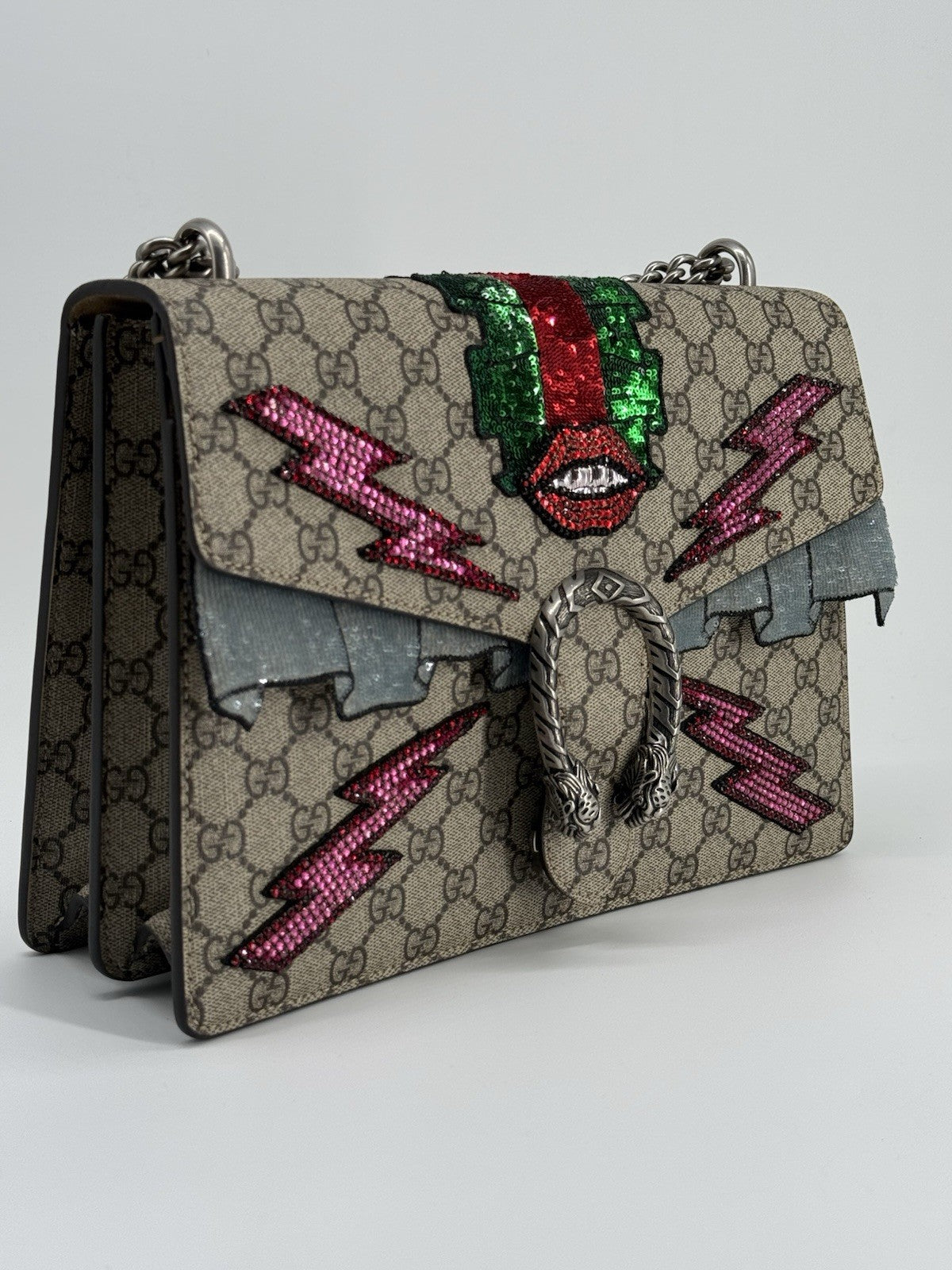 Gucci Dionysus GG Supreme Brown Canvas Shoulder Bag — view 2