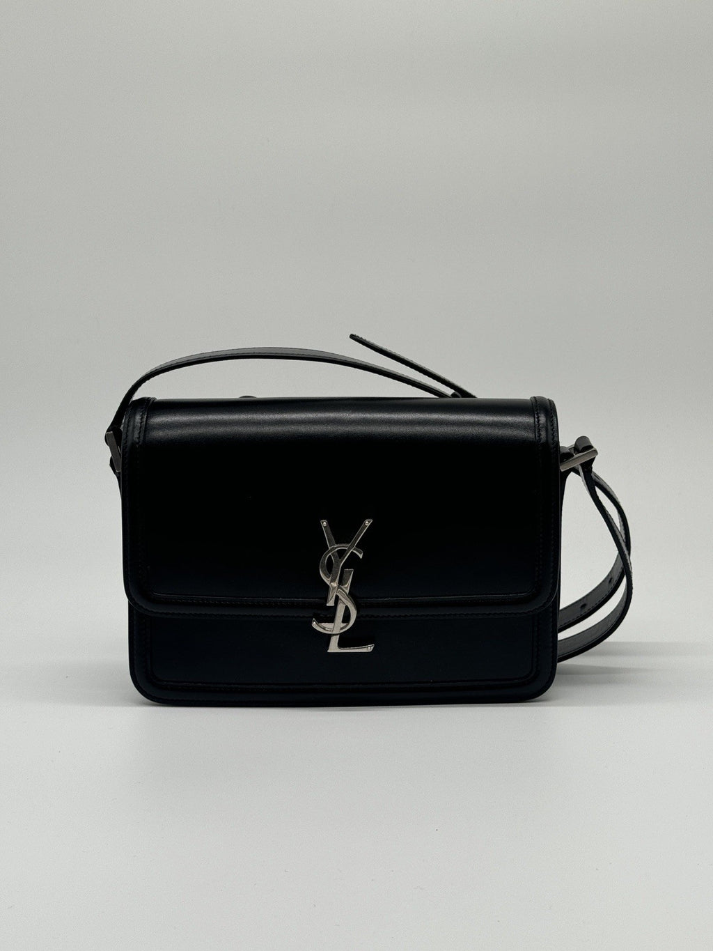 Saint Laurent Solferino  Medium Black Leather Shoulder Bag 2023 — view 1
