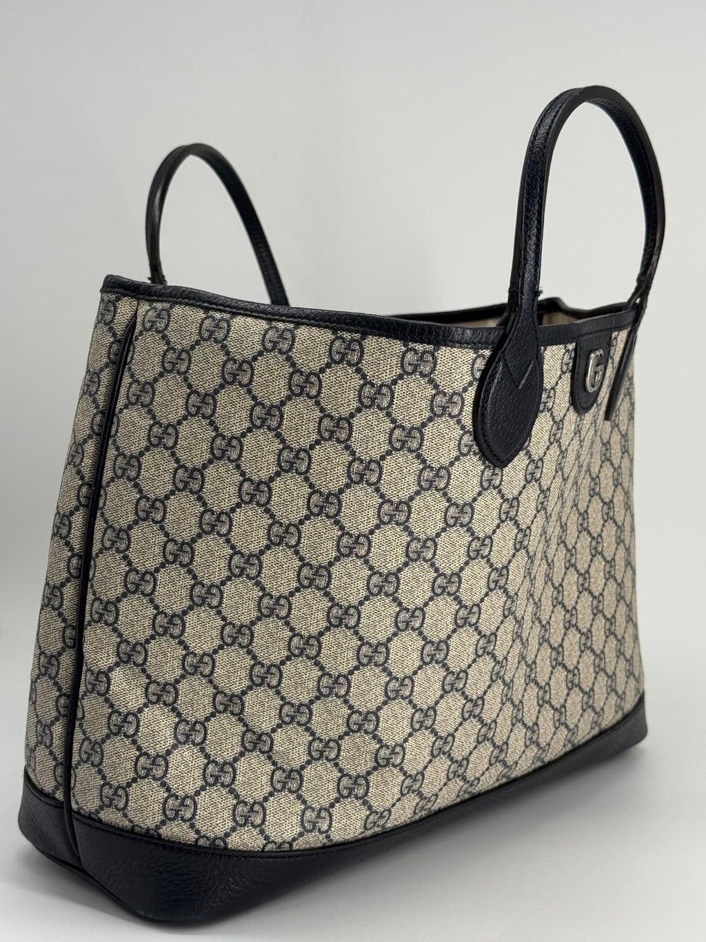 GUCCI Ophidia Medium Beige And Ebony GG Canvas Tote Bag — view 5