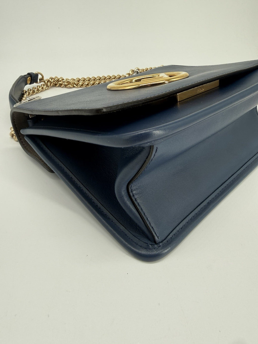 Fendi Kan I Blue Leather Shoulder Bag — view 7