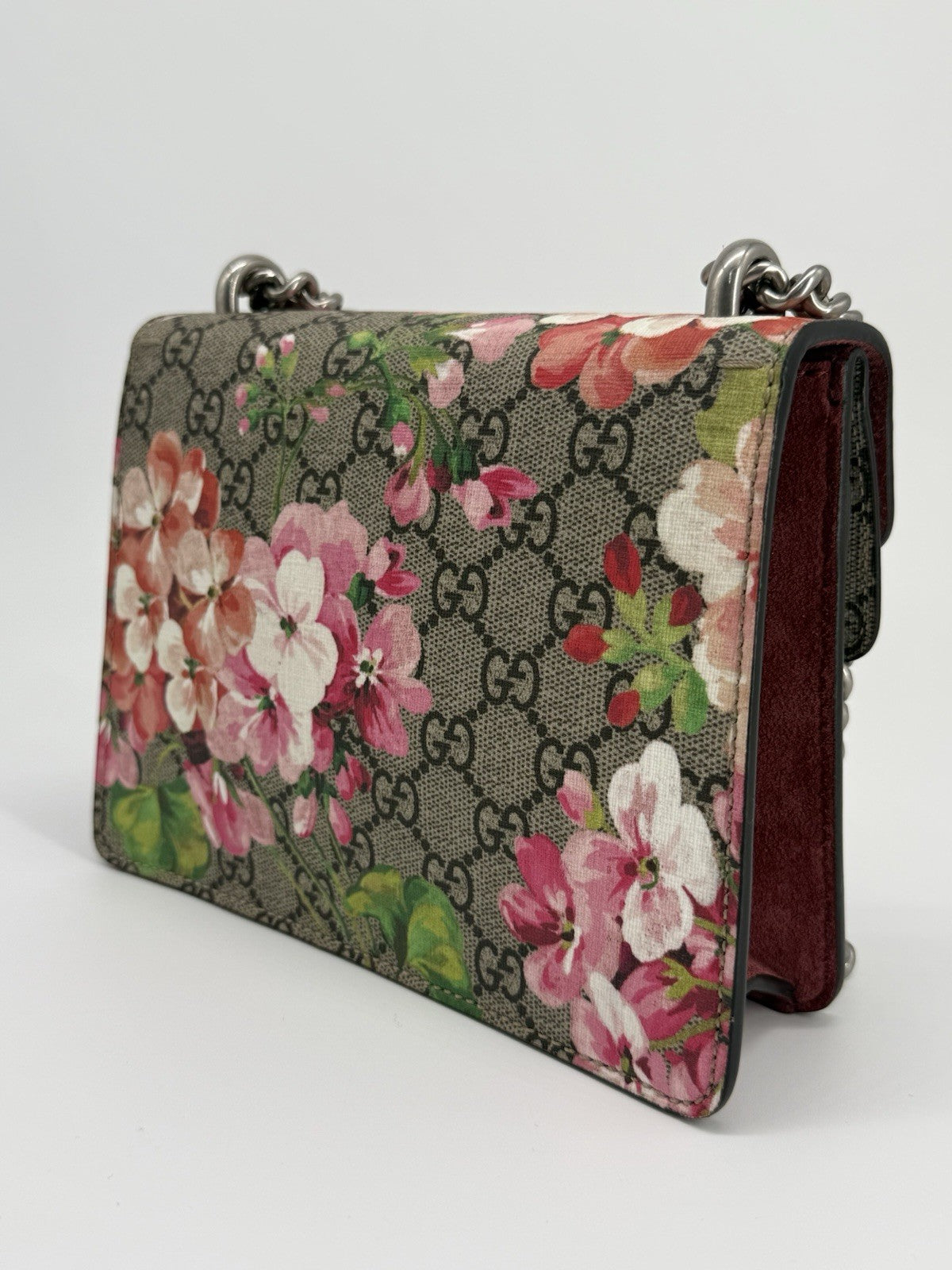 Gucci Blooms Mini Dionysus Shoulder Bag in Beige Canvas — view 7