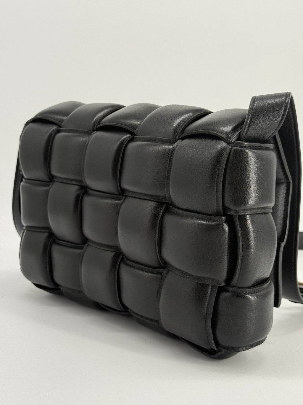 Bottega Veneta Intrecciato Padded Cassette Black Leather Shoulder Bag — view 6