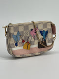 Louis Vuitton Mini Pochette Damien Azur Canvas Xmas Birds Bag — view 1