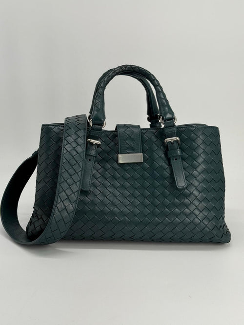 Bottega Veneta Roma Bag Intrecciato Nappa Small Shoulder Bag Green — view 2