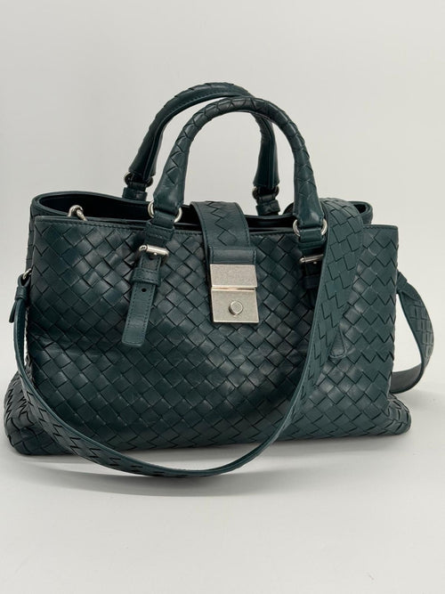 Bottega Veneta Roma Bag Intrecciato Nappa Small Shoulder Bag Green — view 1