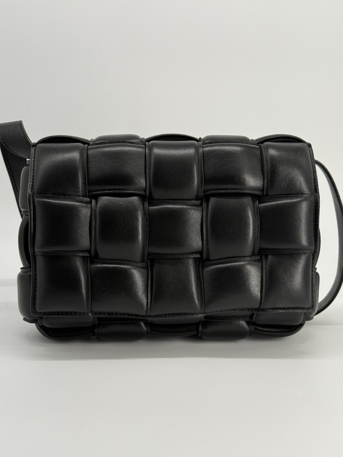 Bottega Veneta Intrecciato Padded Cassette Black Leather Shoulder Bag — view 3