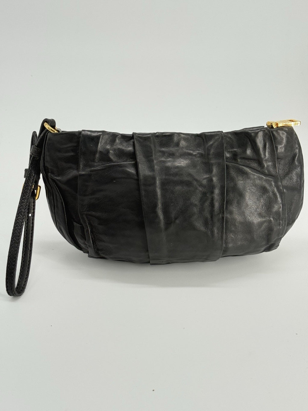 Prada Tessuto Black Leather Pouch — view 5