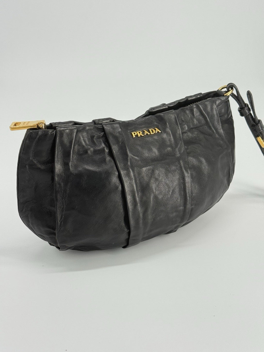 Prada Tessuto Black Leather Pouch — view 2