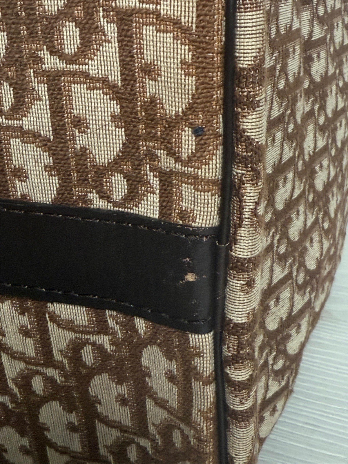 CHRISTIAN DIOR Vintage Diorissimo  Monogram Brown Trotter Boston Bag — view 5
