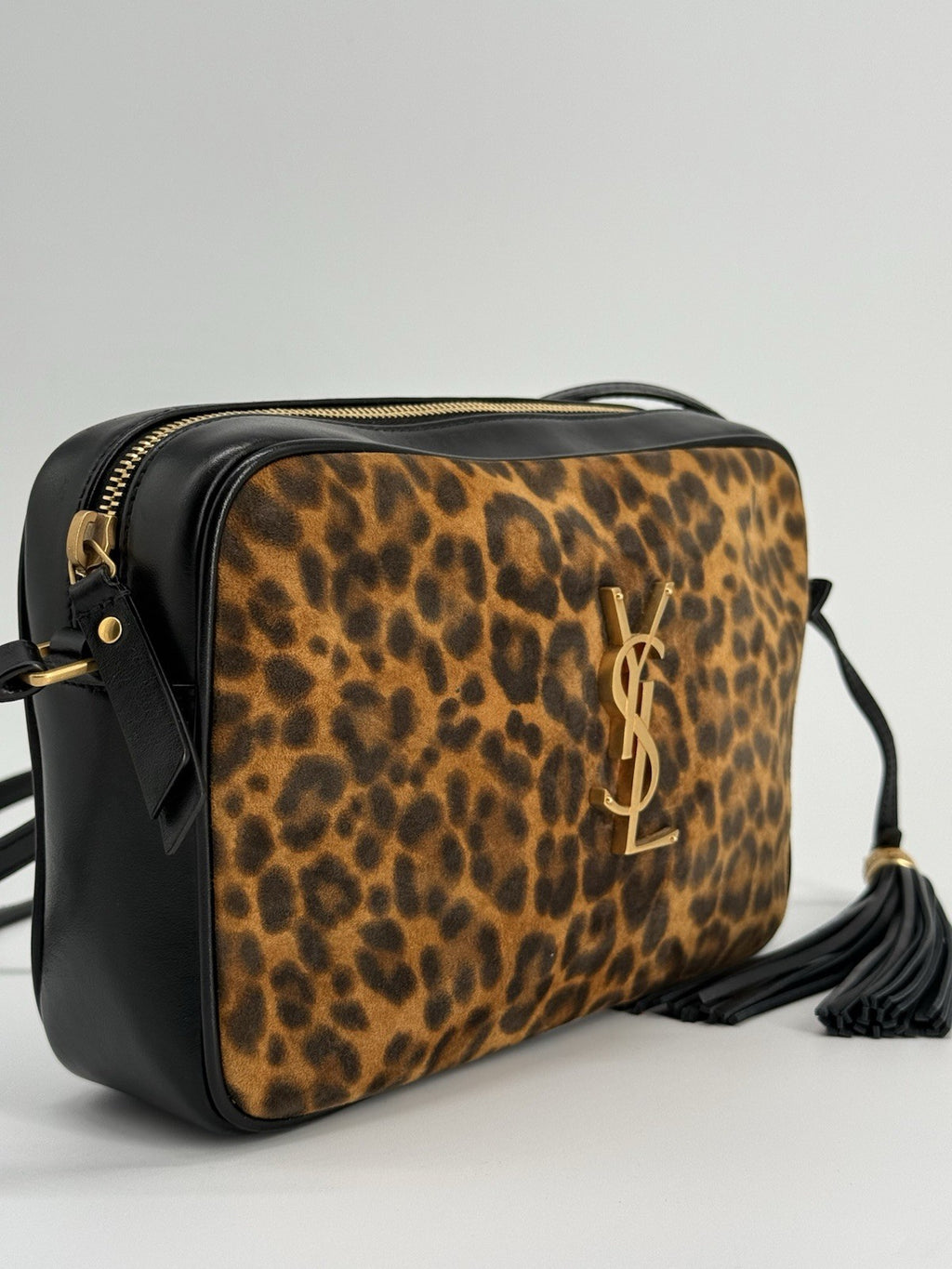 Saint Laurent Leopard Print Lou Camera Crossbody Bag — view 4