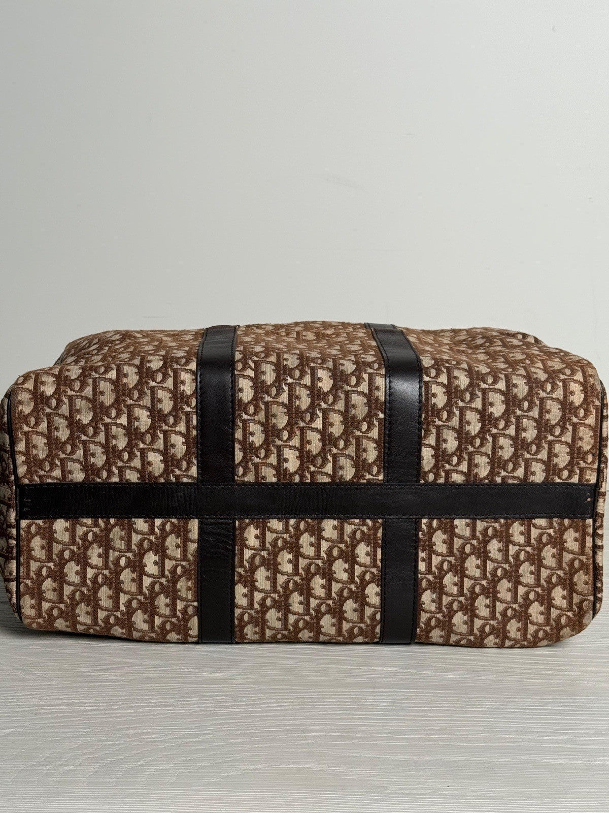 CHRISTIAN DIOR Vintage Diorissimo  Monogram Brown Trotter Boston Bag — view 7