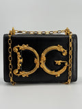Dolce&Gabbana DG Girls Black Leather Shoulder Purse Bag — view 1