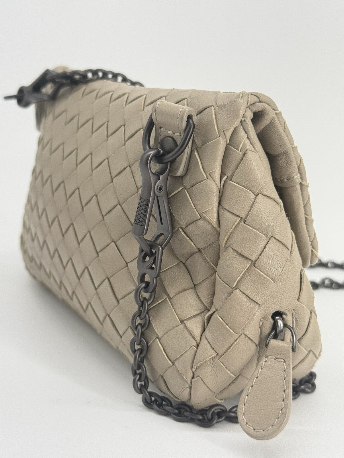Bottega Veneta Mini Nappa Intrecciato Expandable Chain Crossbody Bag — view 4