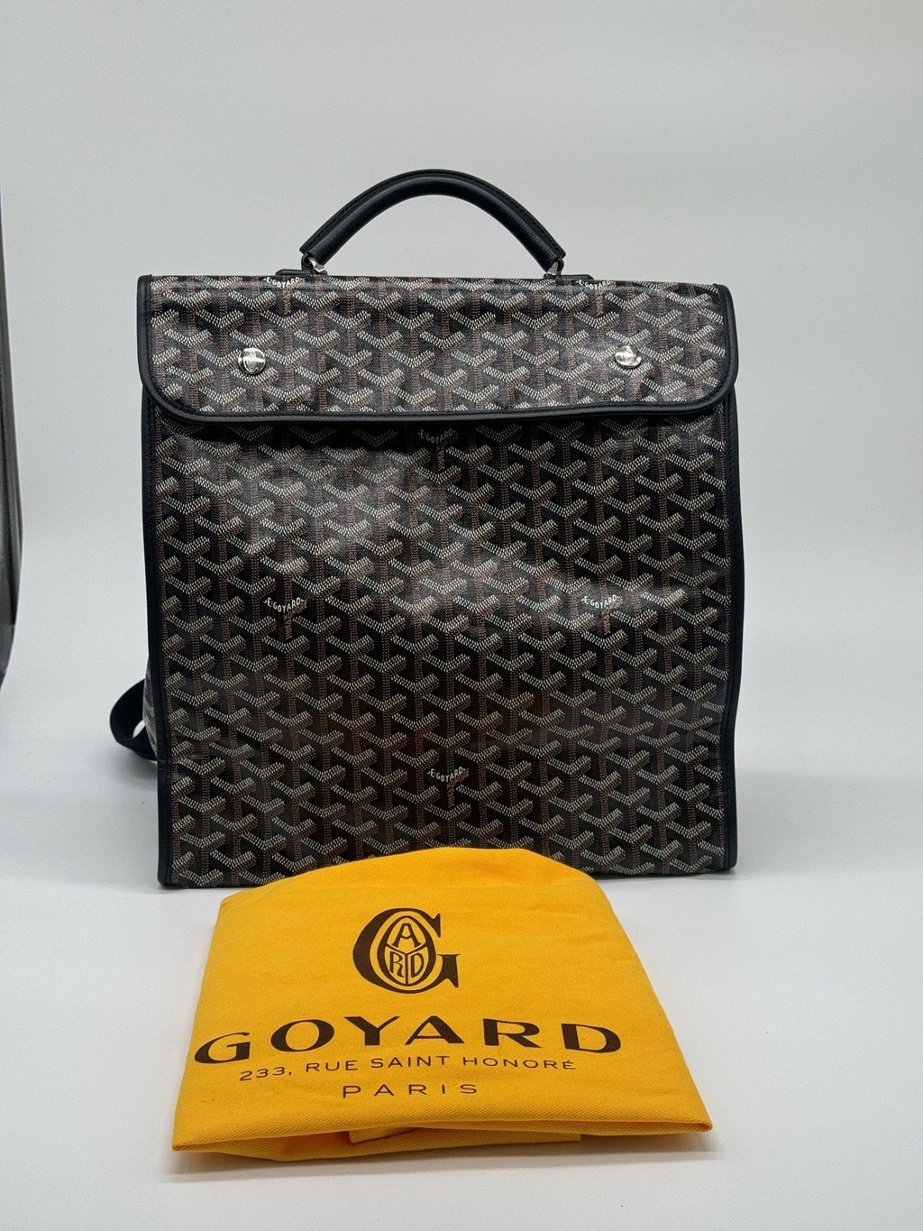Goyard Saint Leger Backpack Black Monogram Canvas — view 1