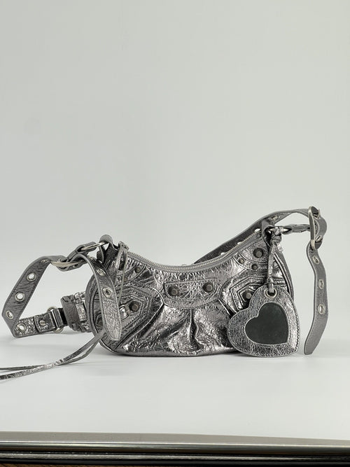 Balenciaga Le Cagole  Silver Leather Shoulder bag P235399670 — view 1