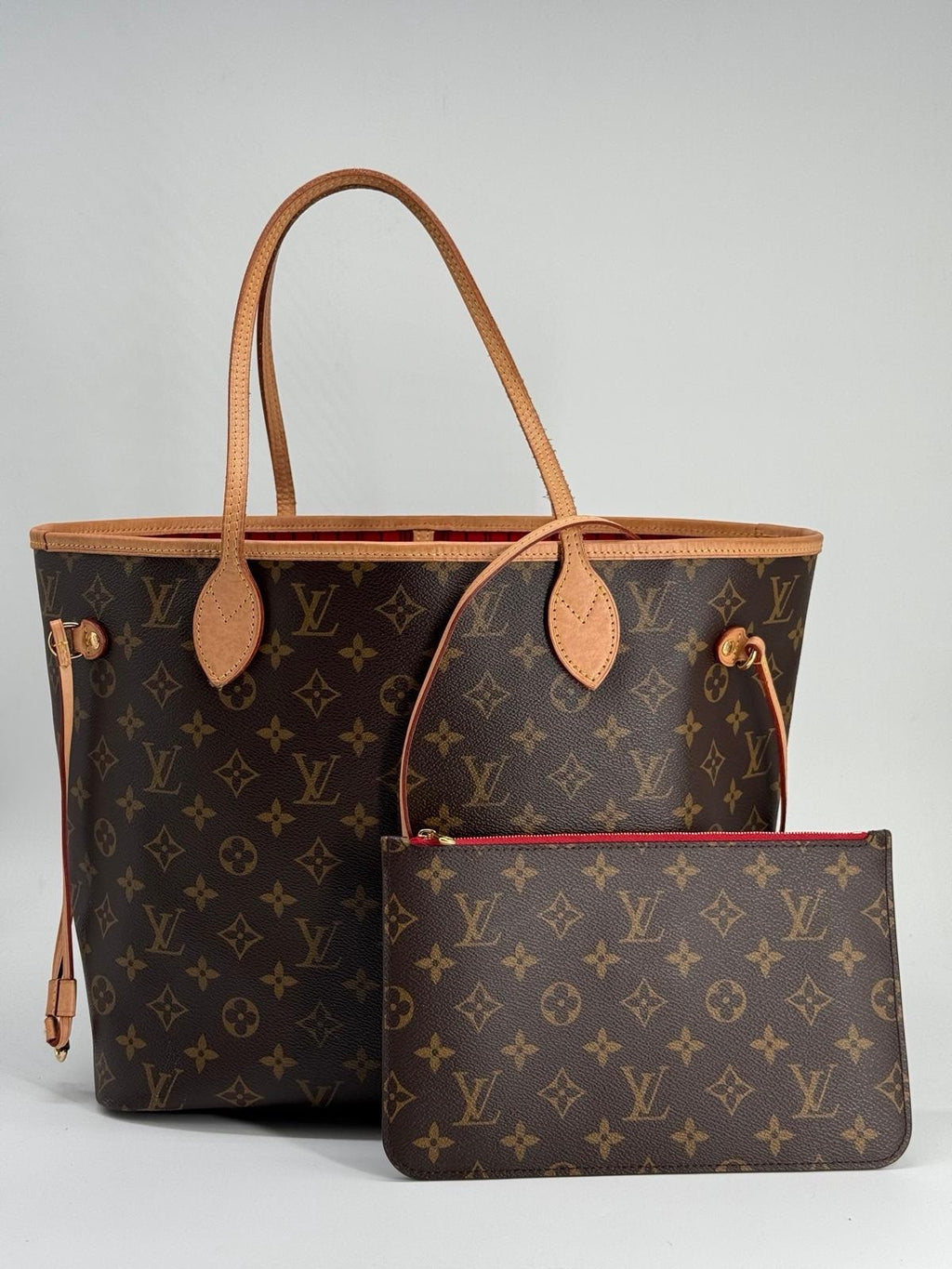 Louis Vuitton Neverfull Tote MM Brown Canvas Monogram Bag — view 1