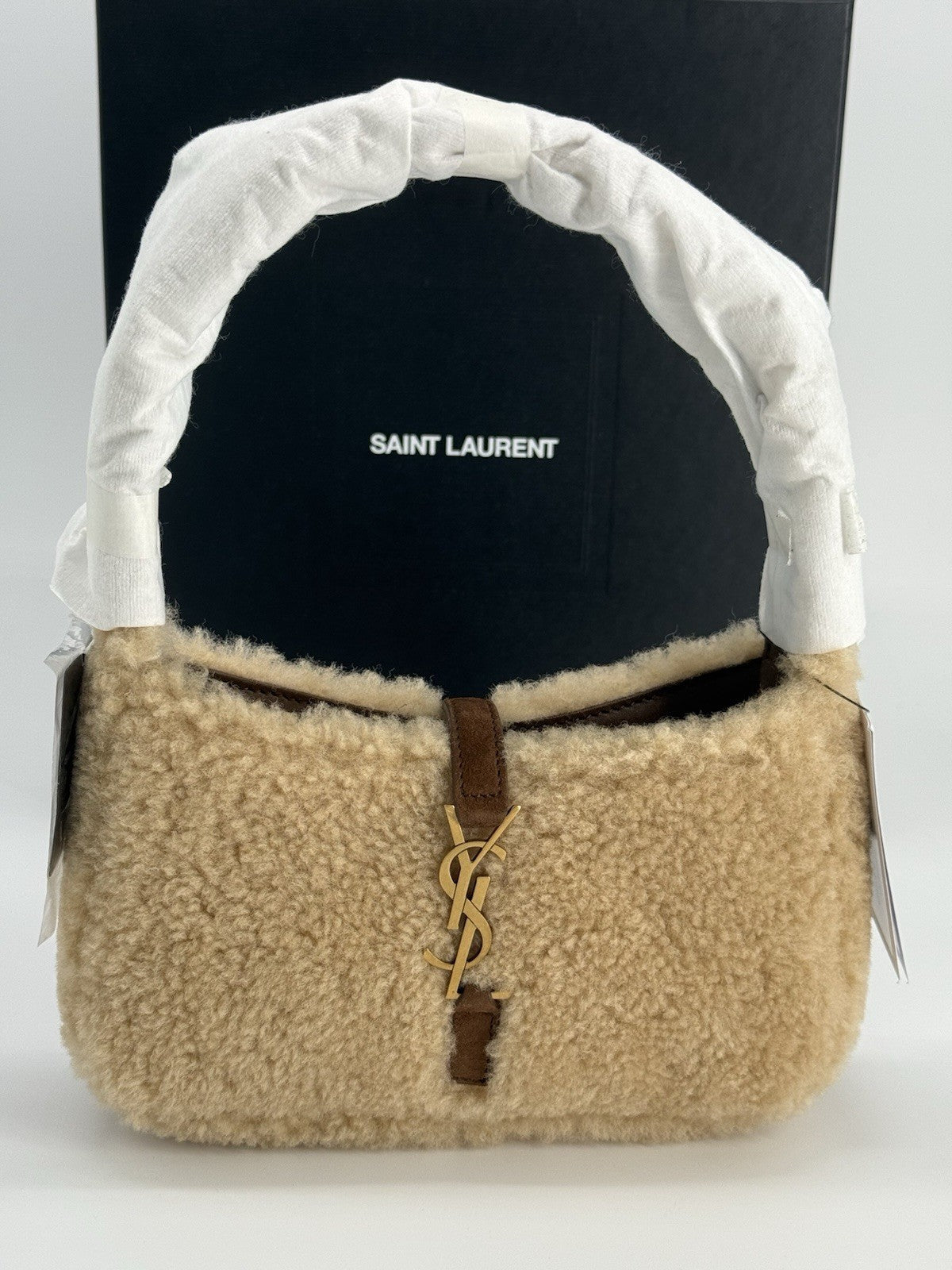 Saint Laurent Le 5 A 7 Mini Shearling Bag — view 1