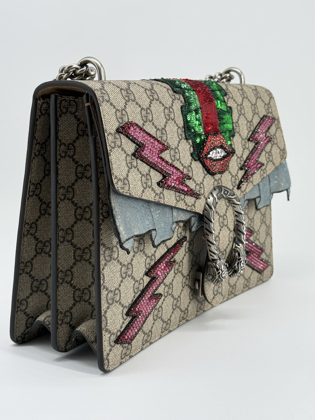 Gucci Dionysus GG Supreme Brown Canvas Shoulder Bag — view 3