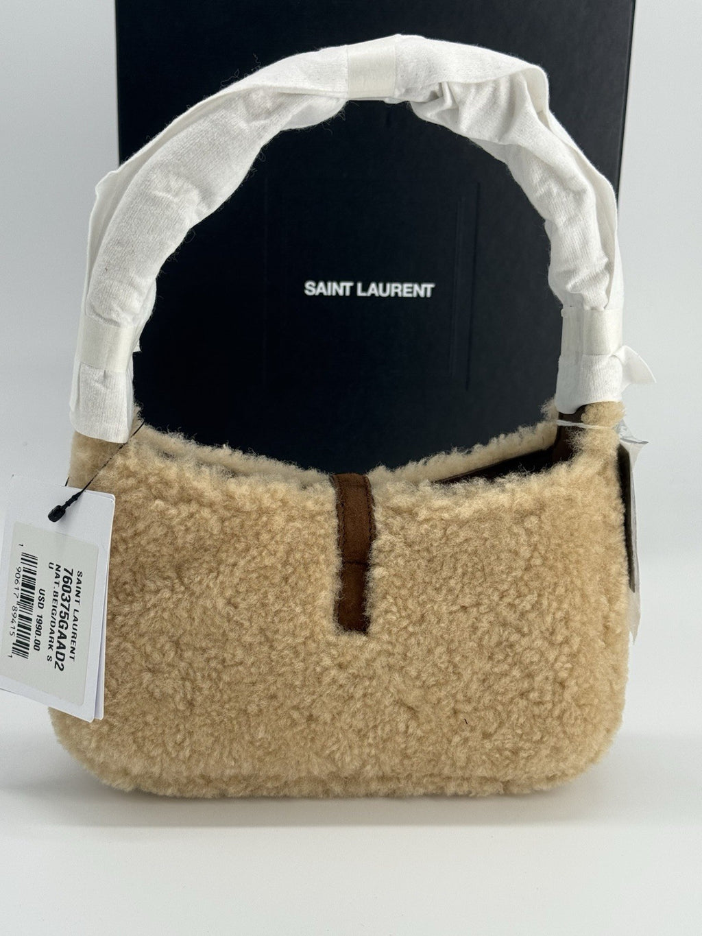 Saint Laurent Le 5 A 7 Mini Shearling Bag — view 5