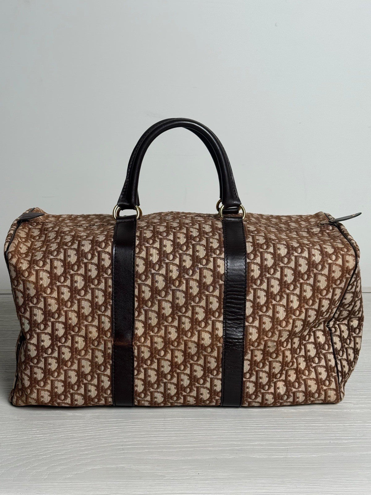 CHRISTIAN DIOR Vintage Diorissimo  Monogram Brown Trotter Boston Bag — view 2