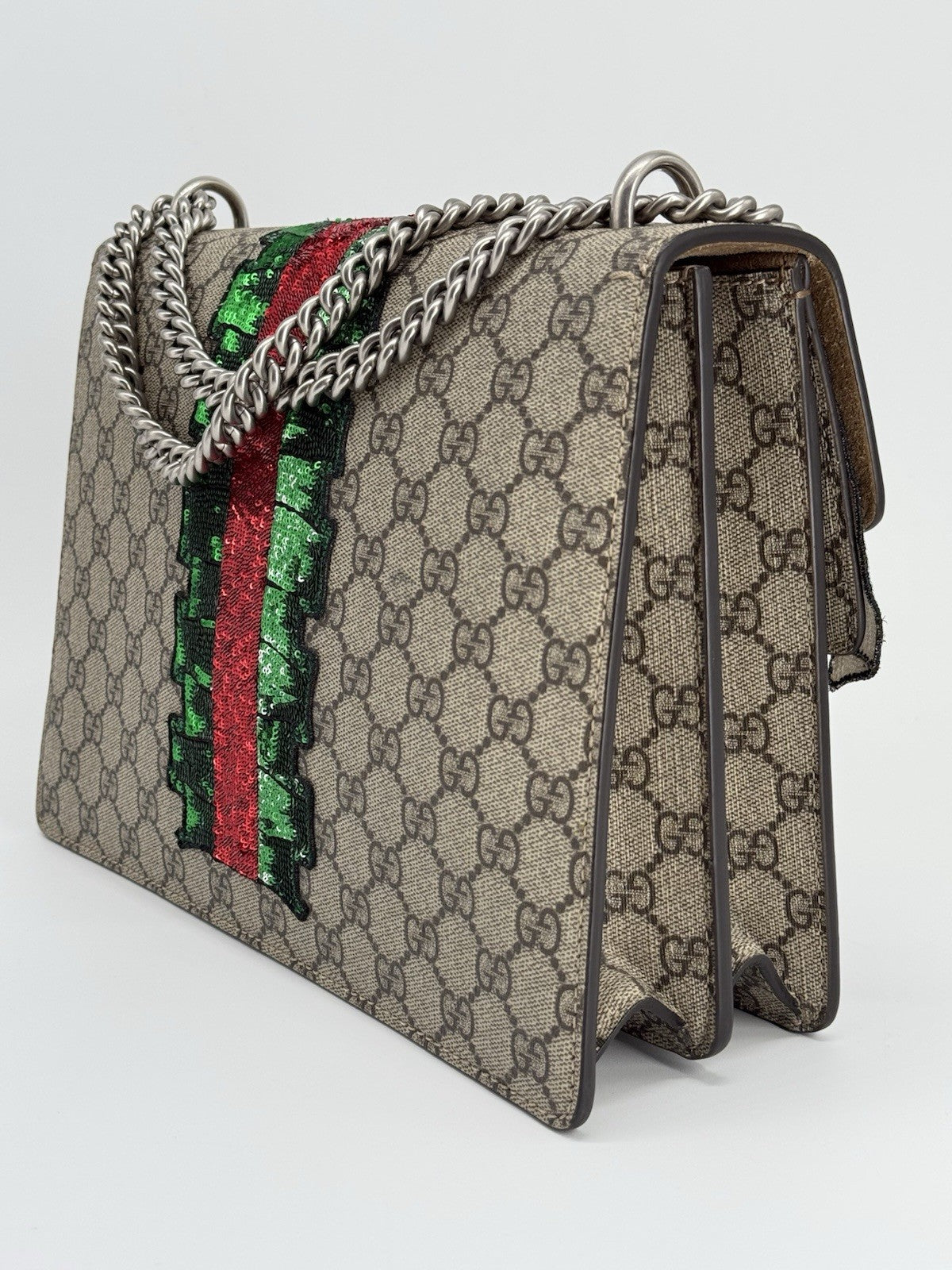 Gucci Dionysus GG Supreme Brown Canvas Shoulder Bag — view 6