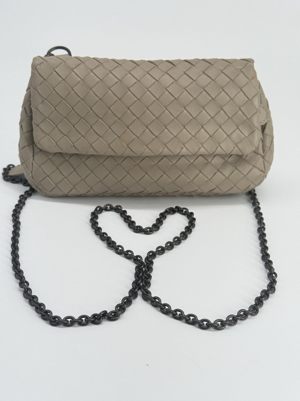 Bottega Veneta Mini Nappa Intrecciato Expandable Chain Crossbody Bag — view 3