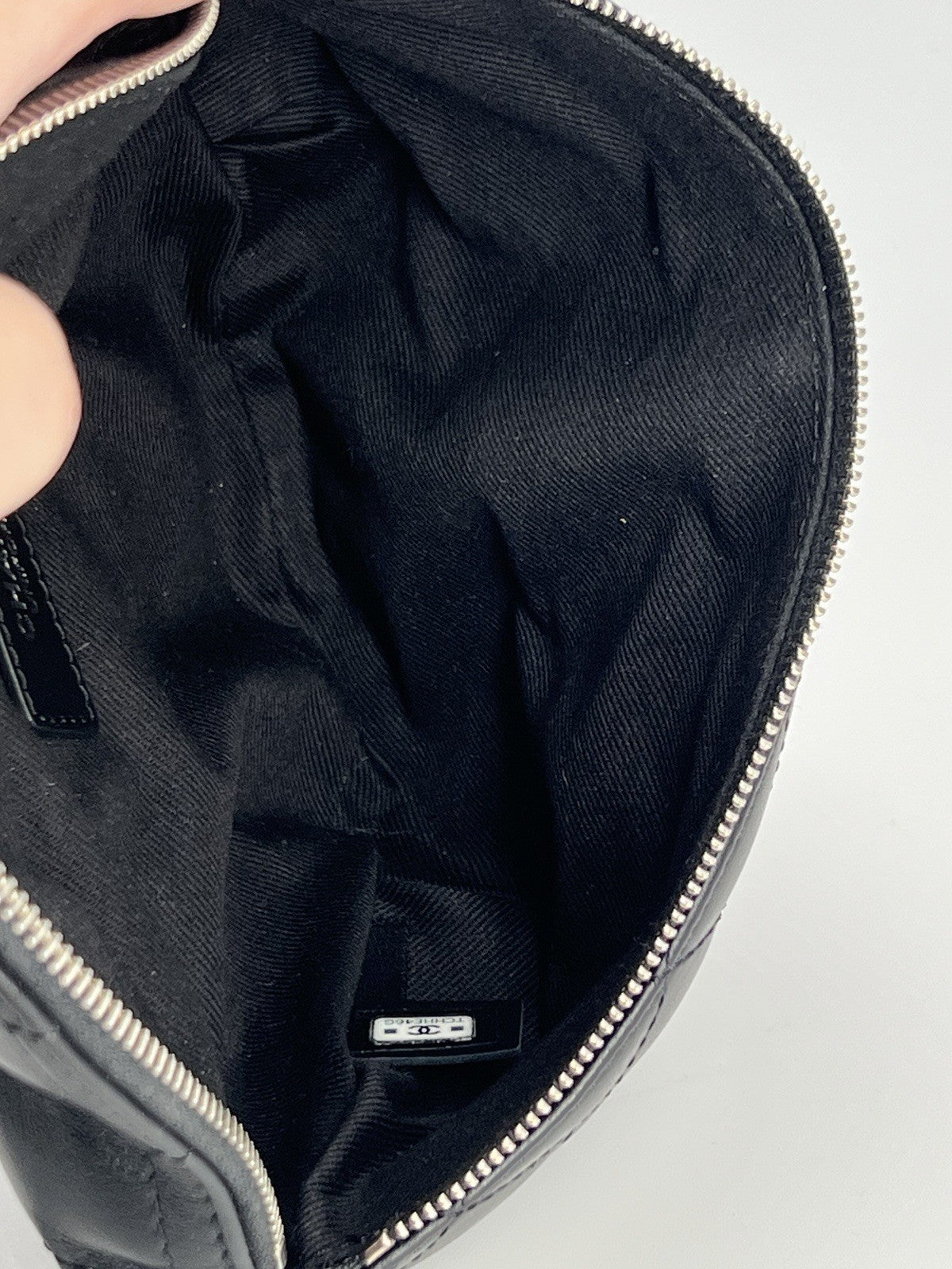 Chanel Uniform Galfskin Quilted Waist Belt Black Bag — view 7