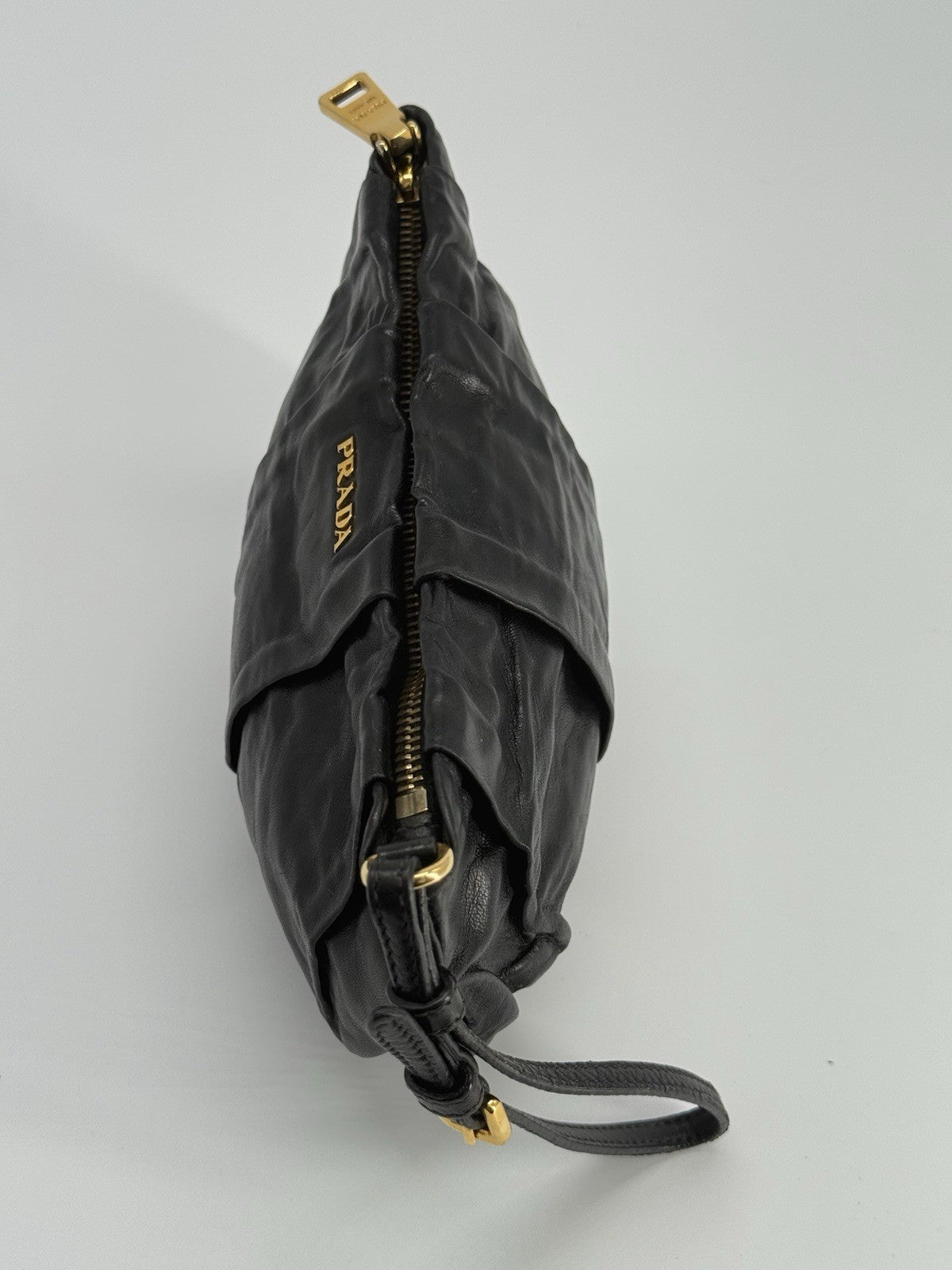 Prada Tessuto Black Leather Pouch — view 7