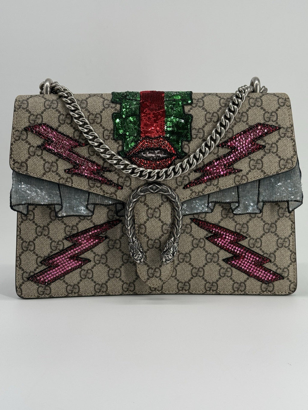 Gucci Dionysus GG Supreme Brown Canvas Shoulder Bag — view 1