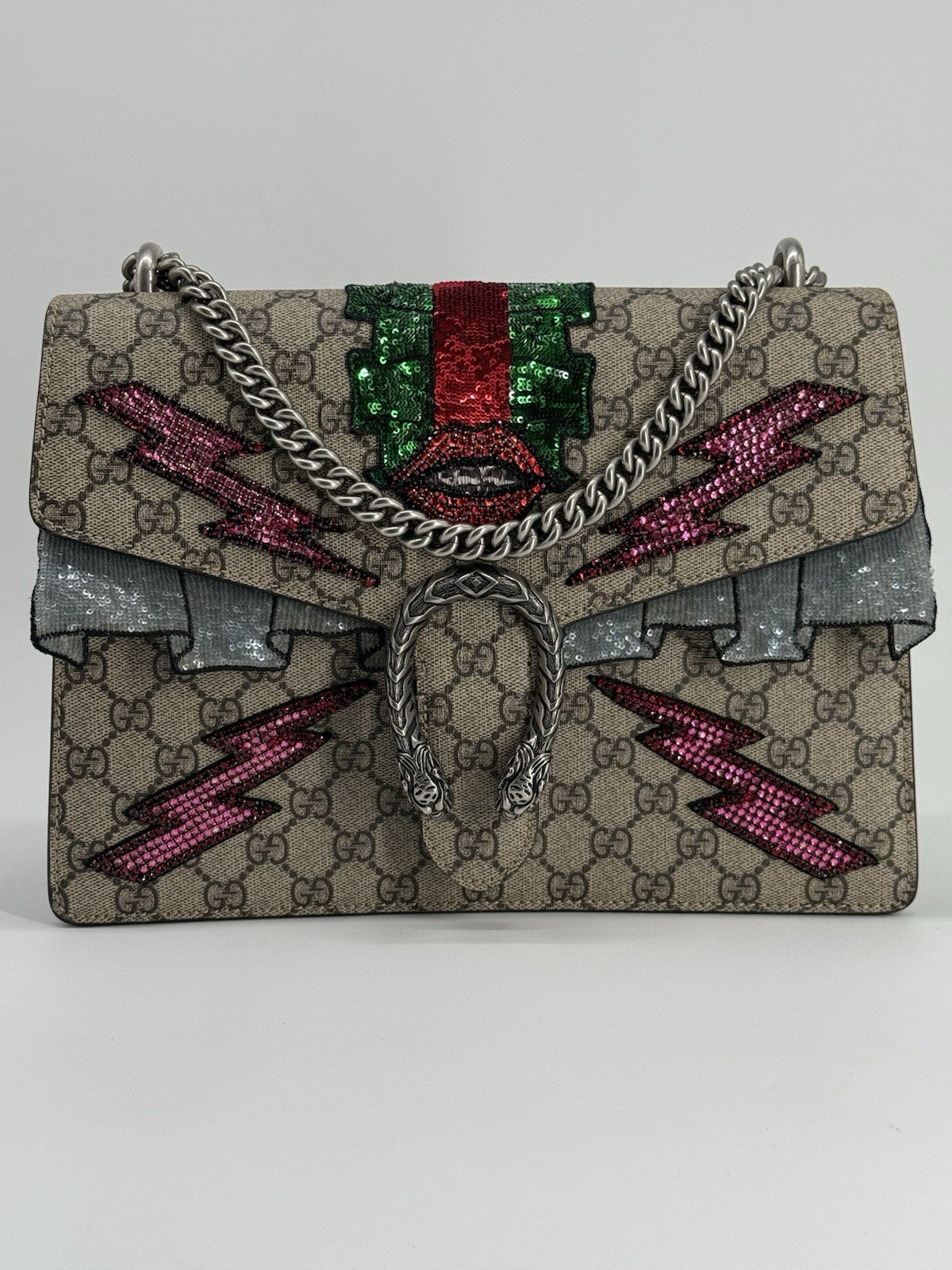Gucci Dionysus GG Supreme Brown Canvas Shoulder Bag — view 1