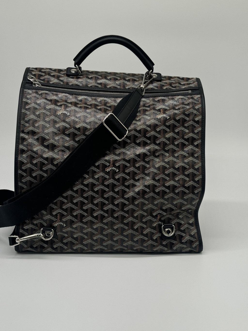 Goyard Saint Leger Backpack Black Monogram Canvas — view 7